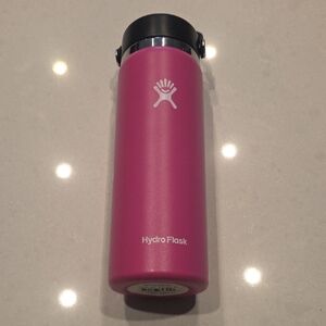 Hydro Flask Magenta Bottle with Black Lid